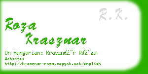 roza krasznar business card